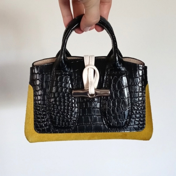 💛RARE Longchamp💛 - Limited Edition Roseau XS Top Handle Bag - Picture 2 of 16